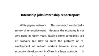 Internship jobs internship reportreport(实习岗位实习reportreport)