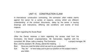 UNIT15CONSTRUCTIONCLAIM