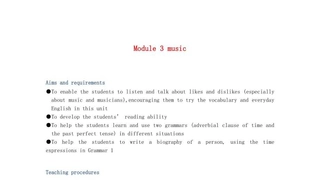 高中英语Module3music教案外研版必修
