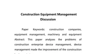 Construction Equipment Management Discussion(建筑设备管理讨论)