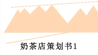 奶茶店策划书1