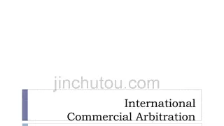 InternationalCommercialArbitration