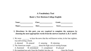 A Vocabulary Test