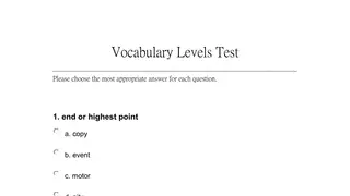 Vocabulary Levels Test