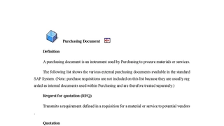 Purchasing Document