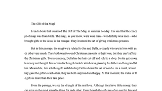The Gift of The Magi