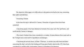 Case study-Carriage of goods by sea