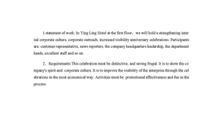 statement of work