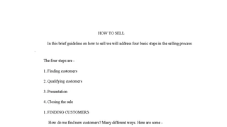 HOW TO SELL
