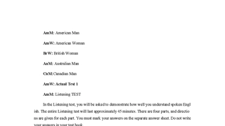 Actual Test
