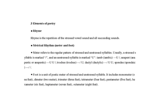 of poetry
