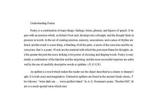 Understanding Poems