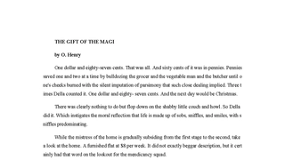 THE GIFT OF THE MAGI