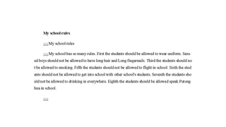 My school rules