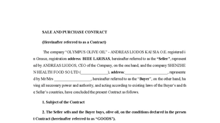 SALE AND PURCHASE CONTRACT