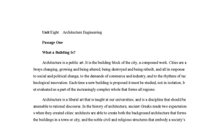 Unit Eight Architecture Engineering