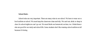School Rules