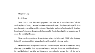 The gift of Magi