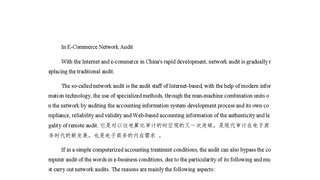In E-Commerce Network Audit