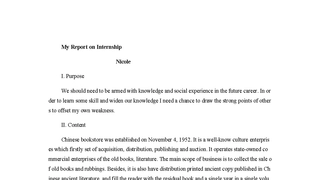 My Report on Internship