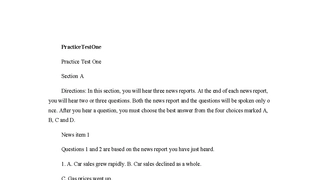 PracticeTestOne