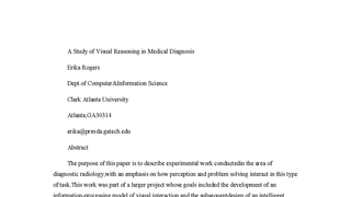 A Study of Visual Reasoning in Medical Diagnosis