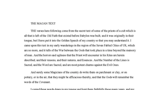 The Magan Text