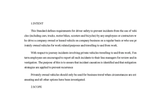 Vehicle Safety Standard