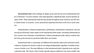 International Trade