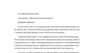英语The Nightmare and the Dreams