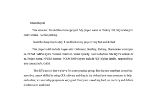 Intern report