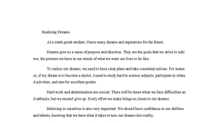 Realizing Dreams