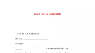 YACHTBUILDAGREEMENT