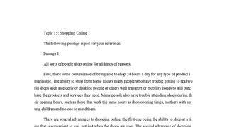 Topic 10 shopping online