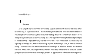 Internship Report