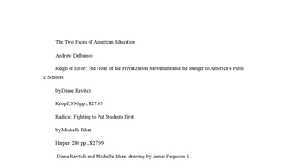 The Two Faces of American Education