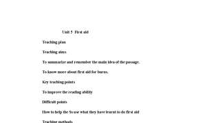 Teaching plans