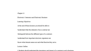Electronic Commerce and Electronic Business