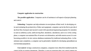 computer application in construction