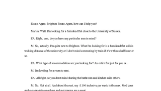 5 phoning an Estate Agent