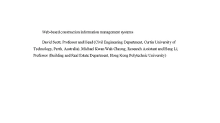Web-based construction information management systems