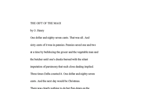 The Gift Of Magi
