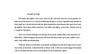 The gifts of Magi