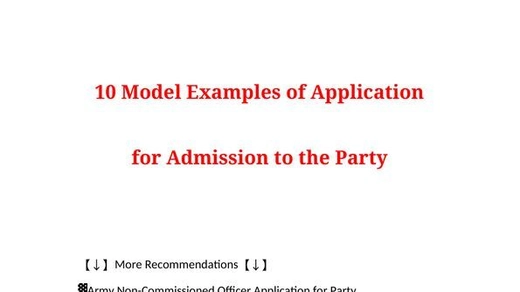 Latest Classic Party Membership Application Samples 10